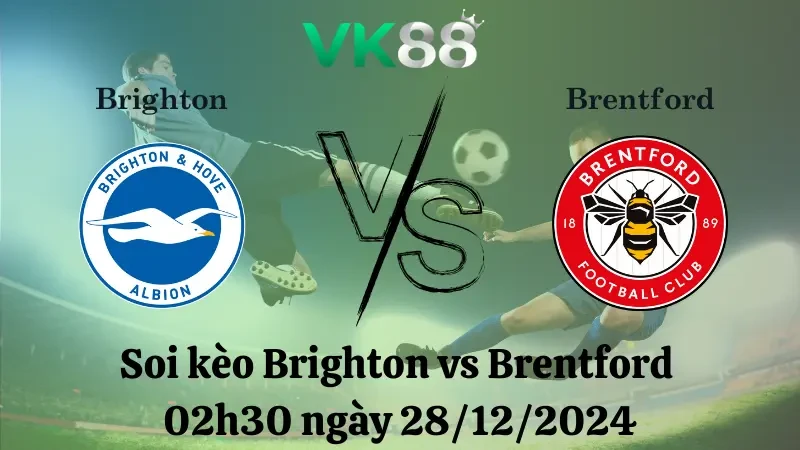 VK88 Nhận định soi kèo Brighton vs Brentford 02h30 ngày 28/12/2024